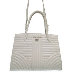 PRADA Diagram Leather Handbag Bag